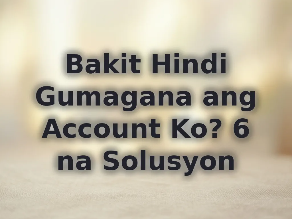 Solusyon sa error