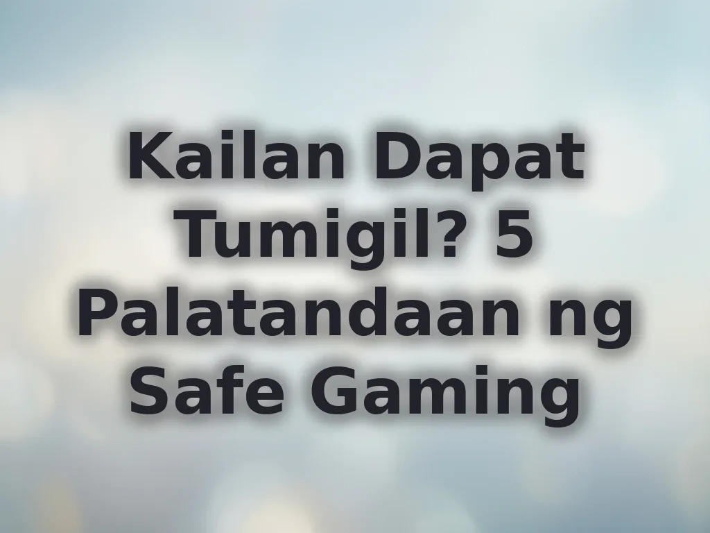 Responsible gambling signs